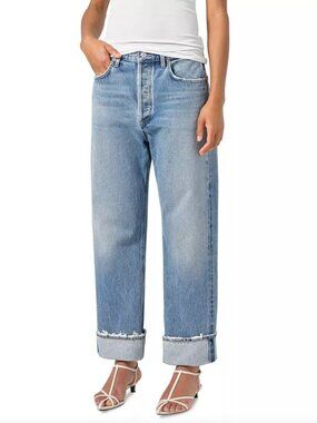 AGOLDE Fran Straight Leg Jeans in Reign 28